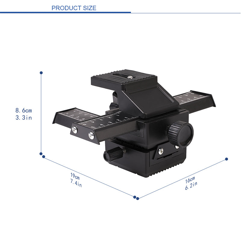 Two-Way Macro Frame Four-Dimensional Macro Tripod Head Fine-Tuning Long-Shaped Tripod Head for Macro Shooting Two-Way Macro Frame Four-Dimensional Macro Tripod Head Fine-Tuning Long-Shaped Tripod Head for Macro Shooting